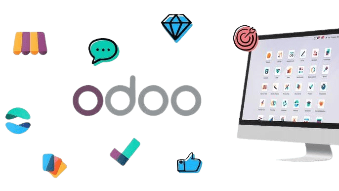 Odoo Business Study showcasing ERP modules and tools for business analysis, CRM, sales, and operations management