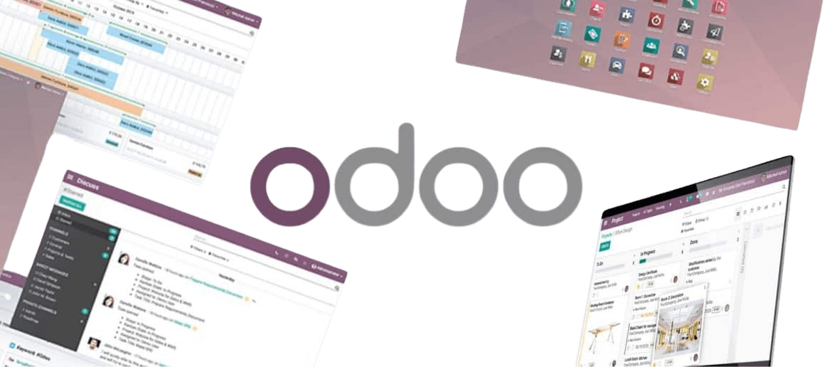 Odoo System Audit interface showing ERP modules, workflows, and performance analysis tools for business optimization