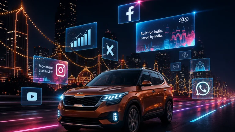 Kia Motors marketing strategy highlighting digital innovation, social media engagement, and brand promotion